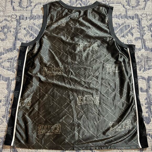 VTG Y2K MMA Elite Cutoff Tanktop Jersey Shirt SZ XL HipHop Affliction Grunge - Picture 3 of 5